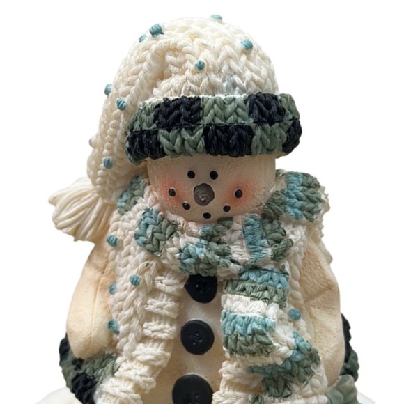 Miss Heather's Candle Topper Plum Pudding Snowman with Snowflake NEW - Picture 4 of 8